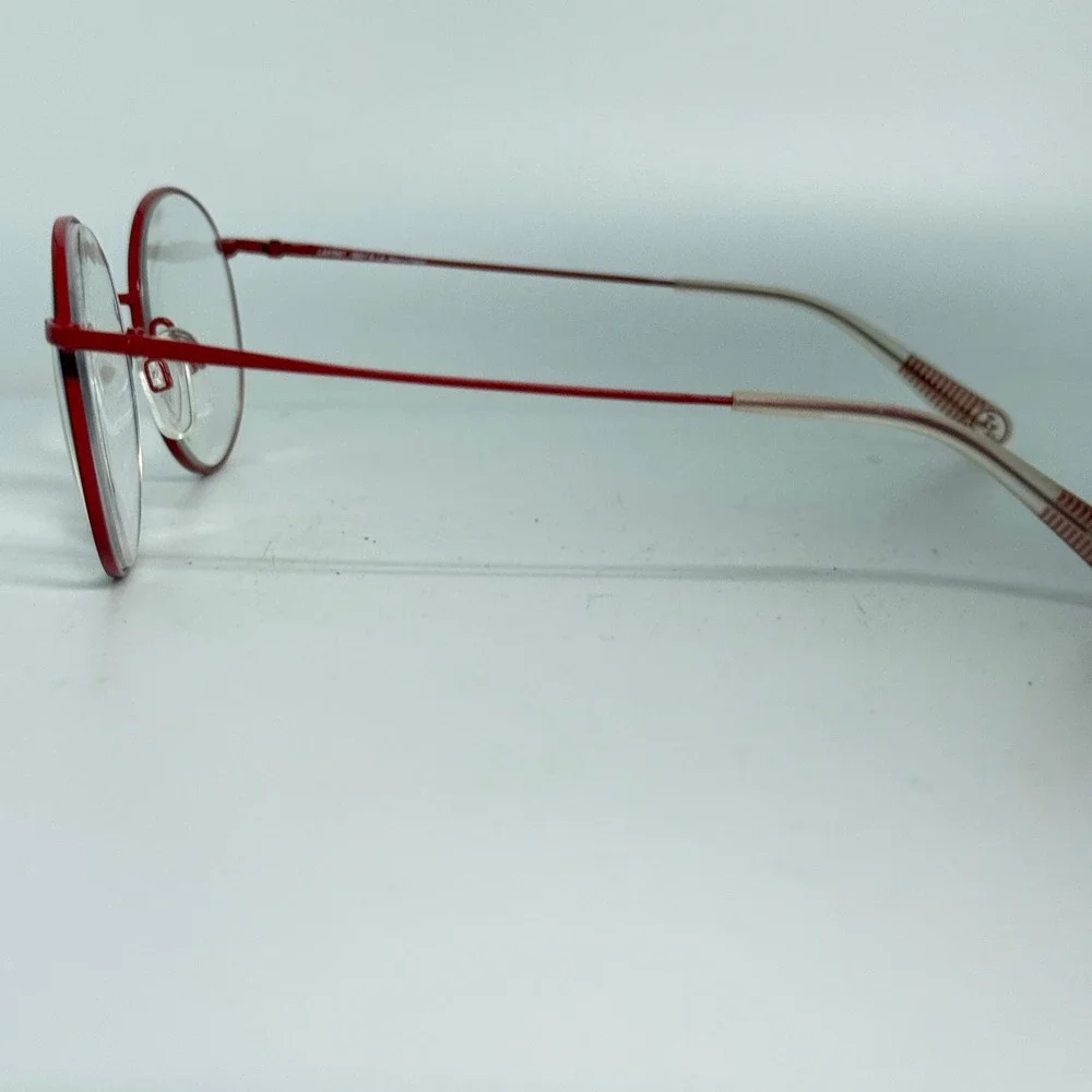 LAFONT ISSY & LA Round Metal Eyeglasses Red 4921 136 CE Made in France 21070‎
